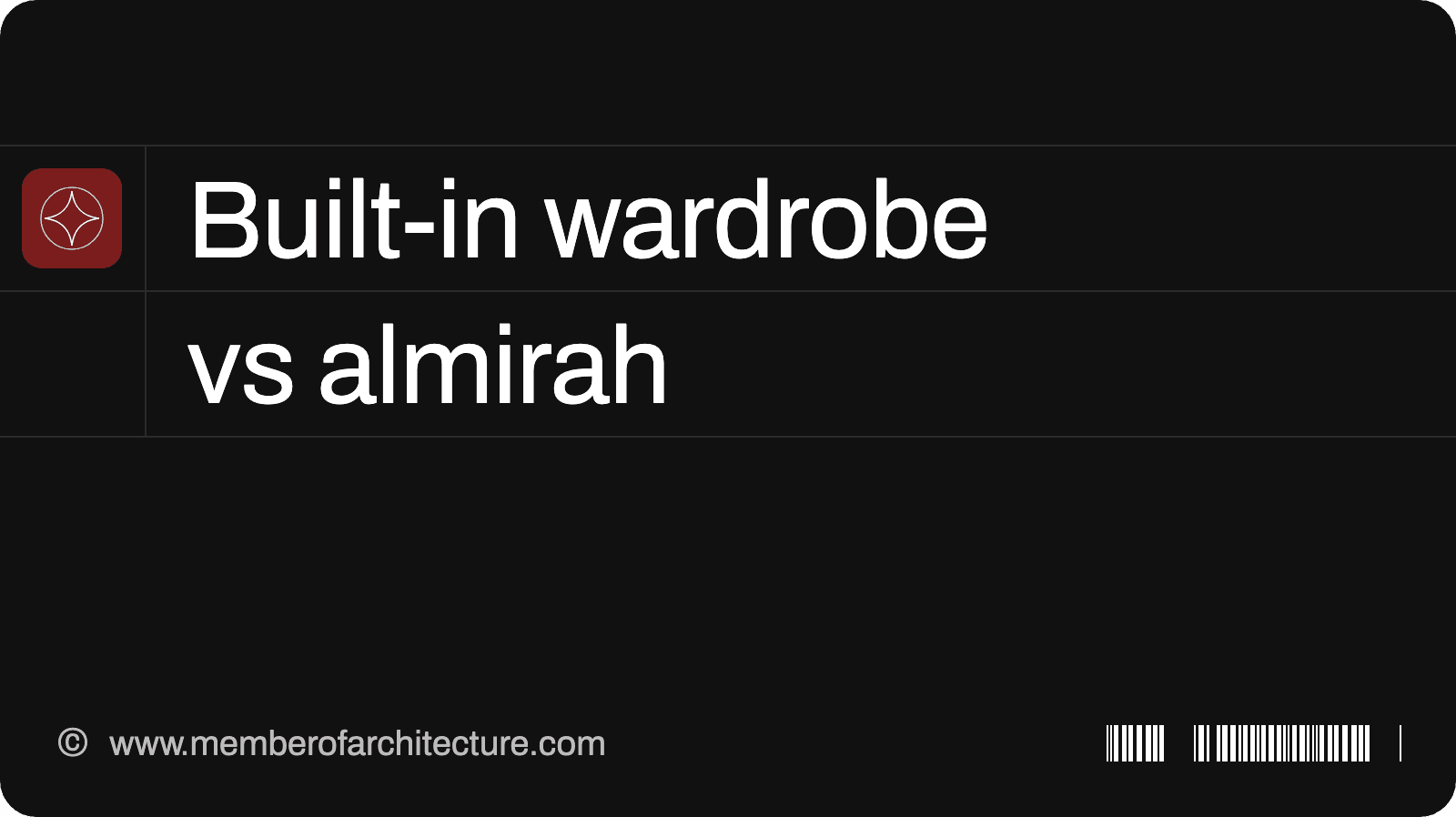 Built-in Wardrobe in a Wall Niche vs a Freestanding Almirah