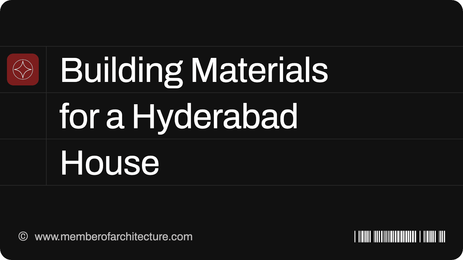 Building Materials for a House in Hyderabad: Deccan Rock, Black Soil and Heat