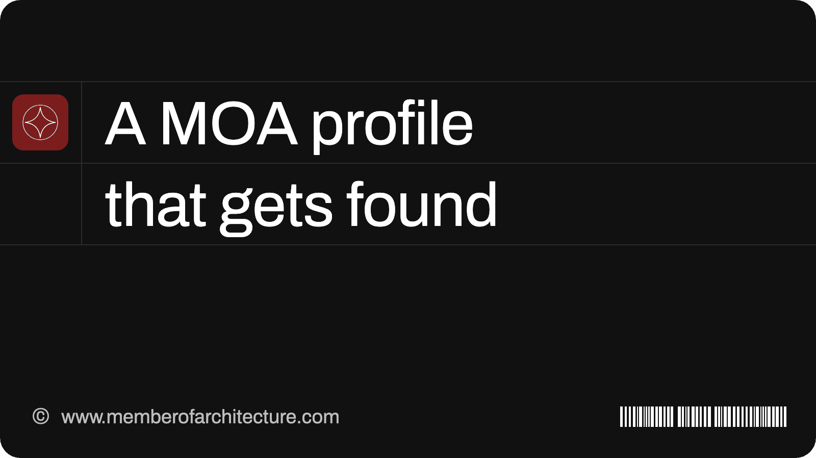 A MOA Profile That Gets Found: City, Services, Fee and COA
