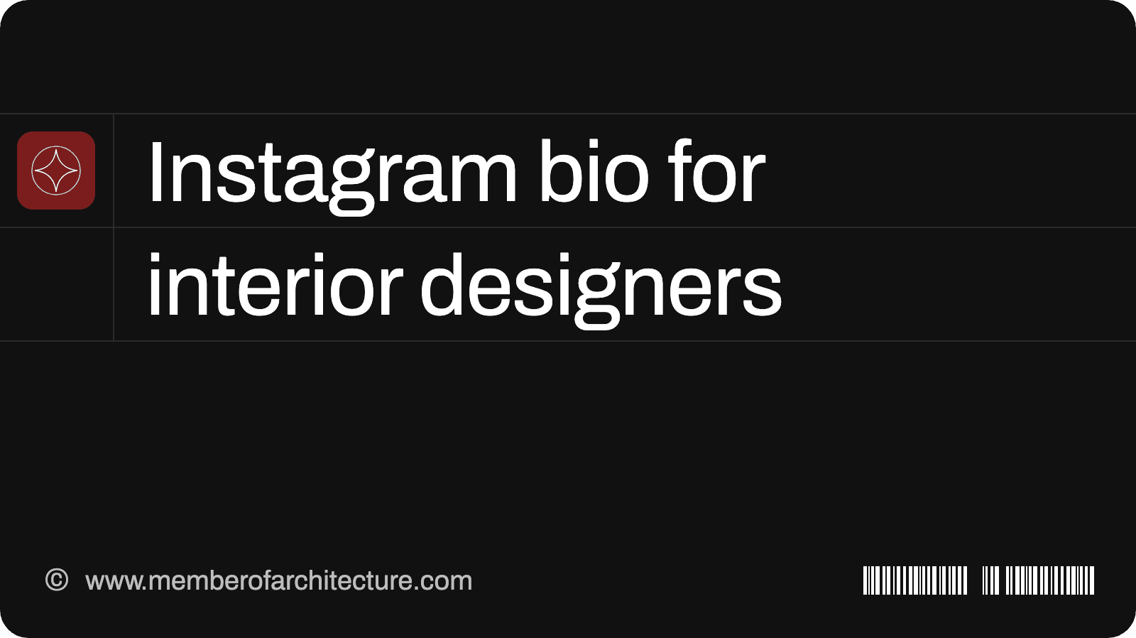 Instagram bio for interior designers: a formula and 30 examples
