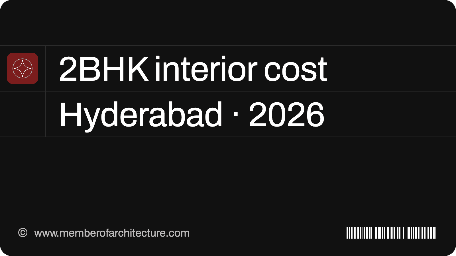 2BHK Interior Design Cost in Hyderabad (2026): Line-by-Line Estimate