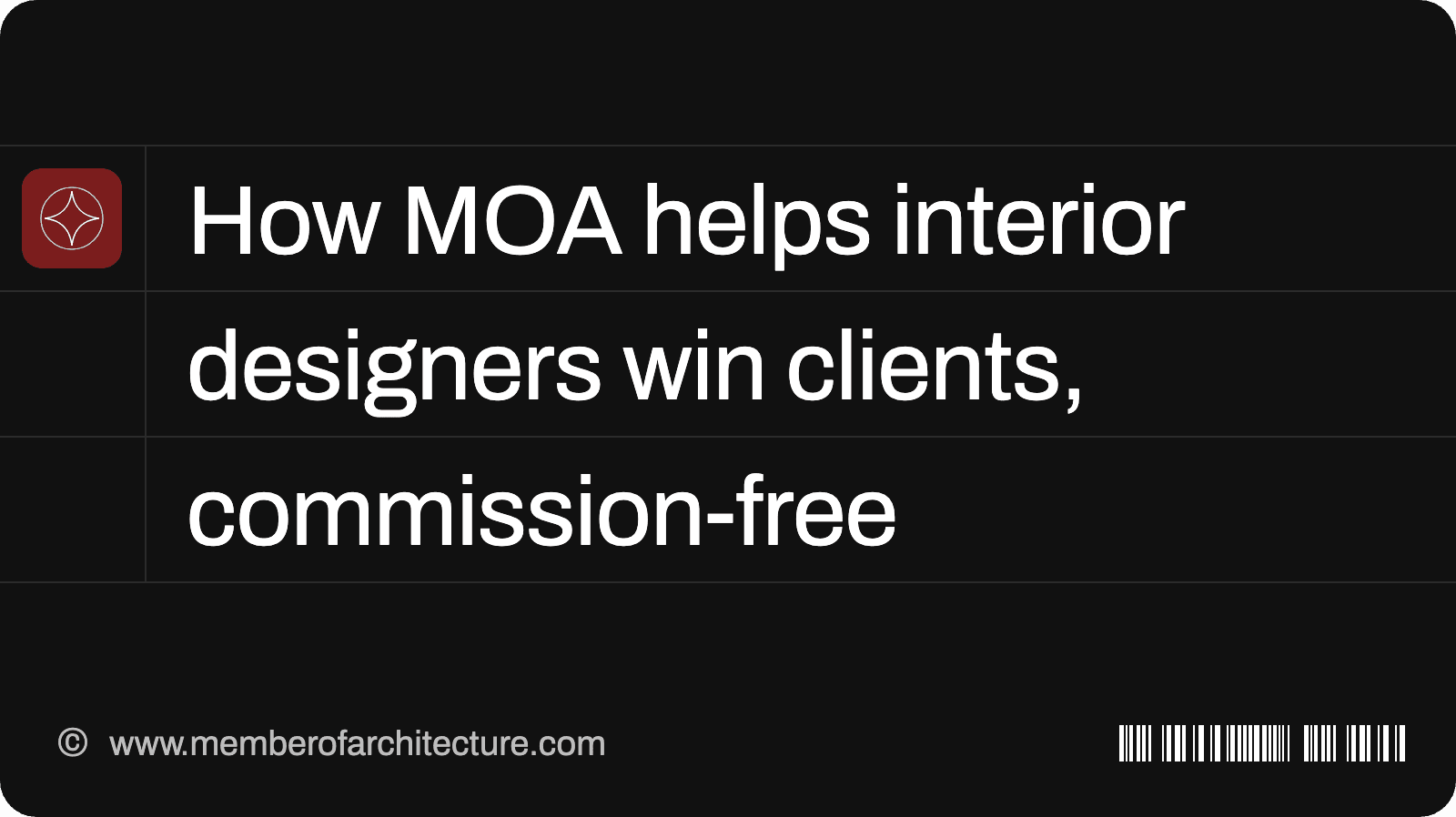 How MOA helps interior designers win clients, commission-free