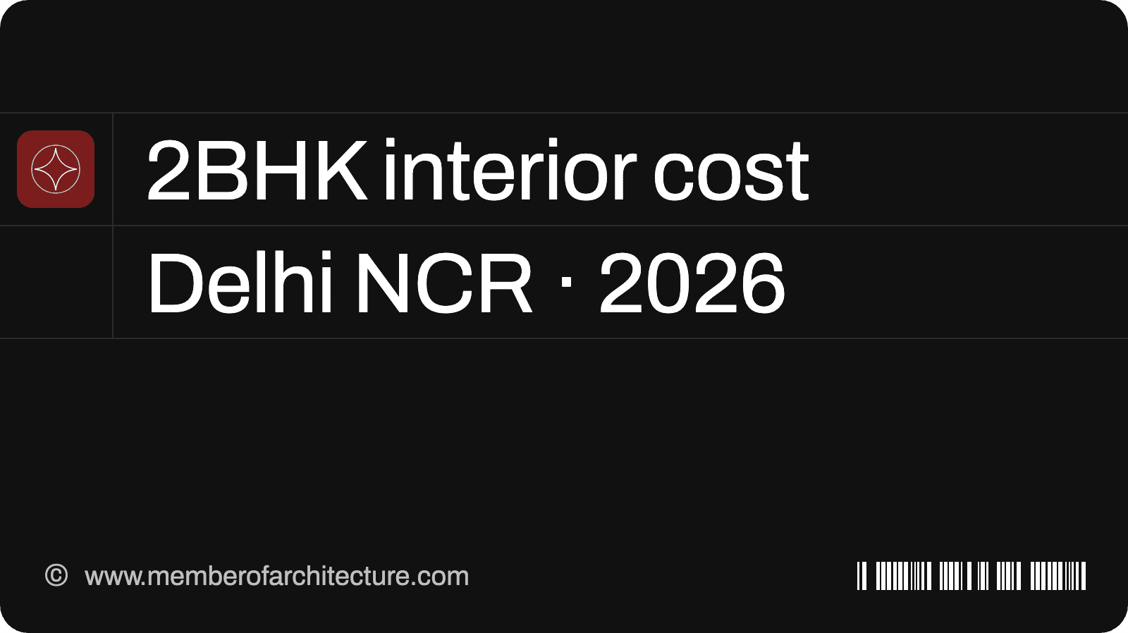 2BHK Interior Design Cost in Delhi NCR (2026): Delhi, Noida and Gurgaon, Line by Line