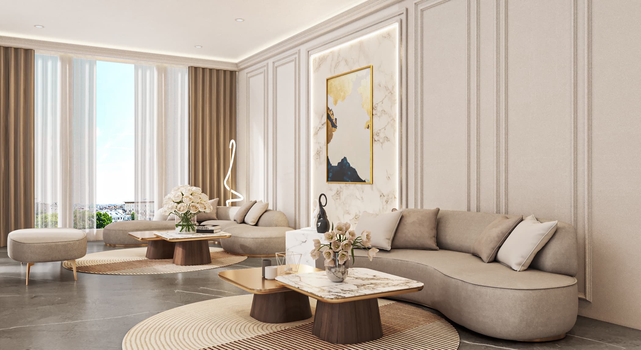 Luxury duplex apartment interiors