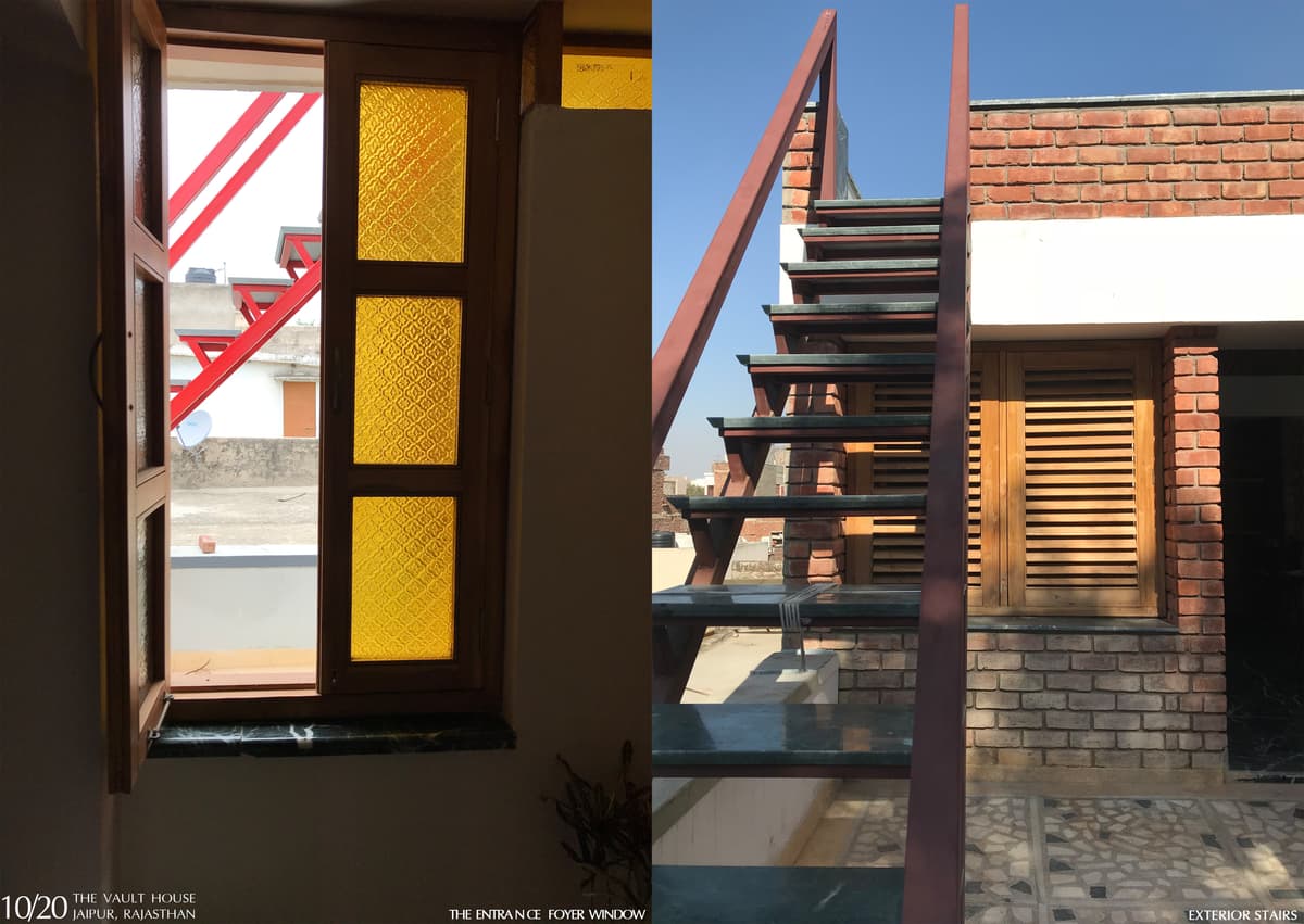Strength in the vault, serenity in the flat roof together shaping a timeless architectural harmony.